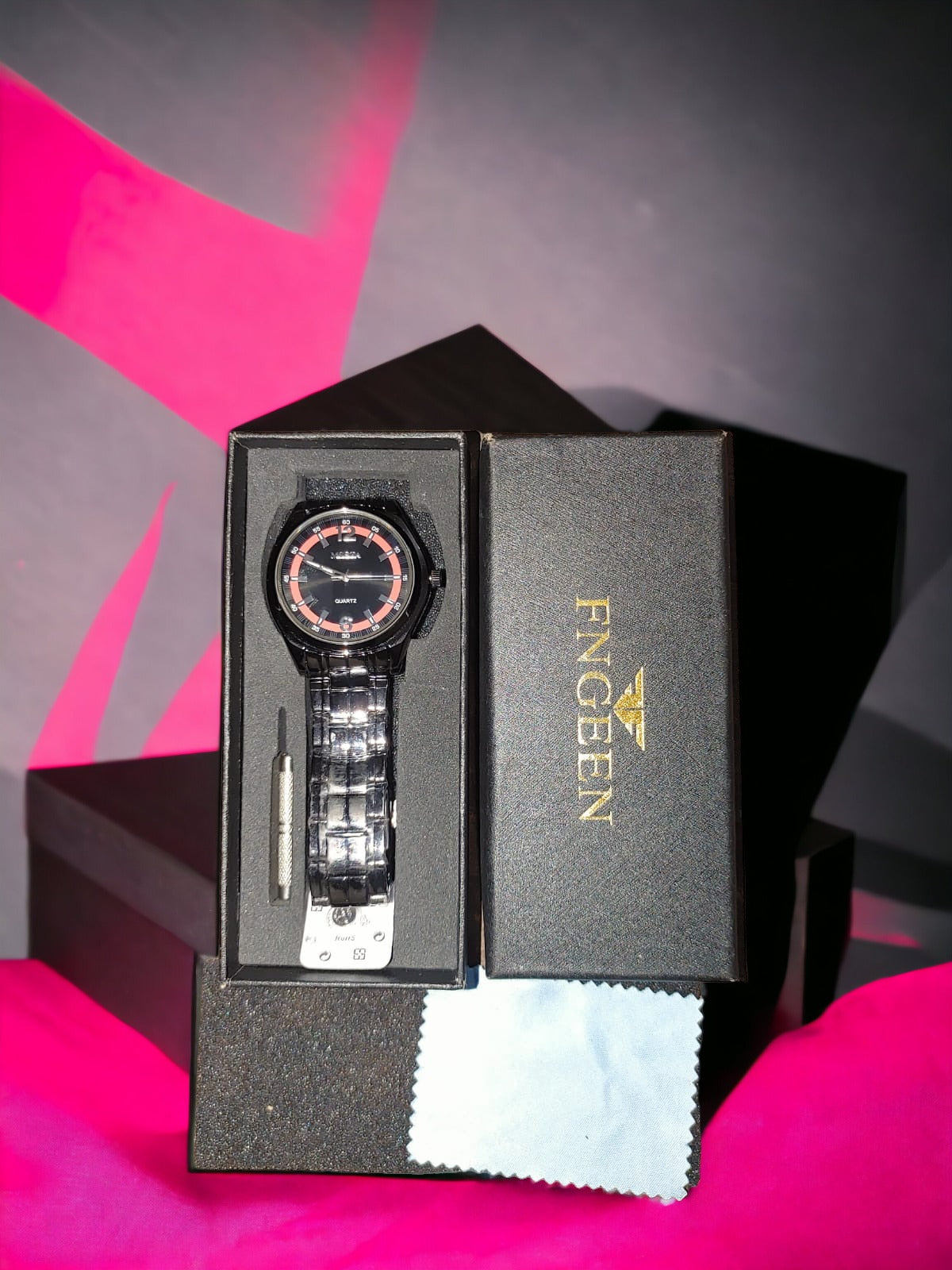 Imported Jet Black Watch for Timeless Elegance for men - Fashion Trident