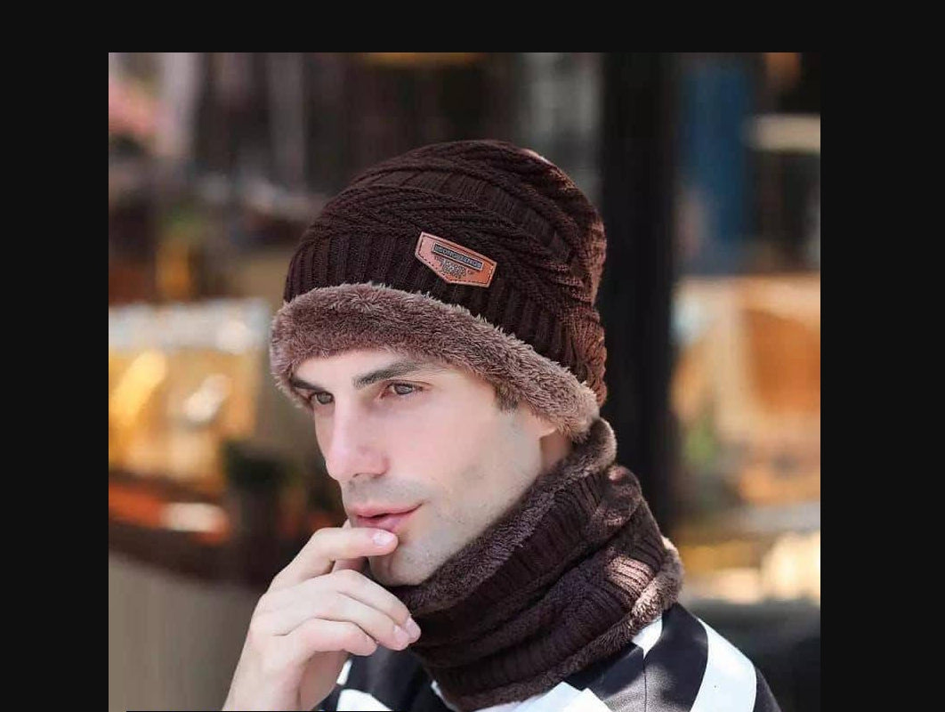 Beanie Wool Cap With Neck Warmer - Fashion Trident