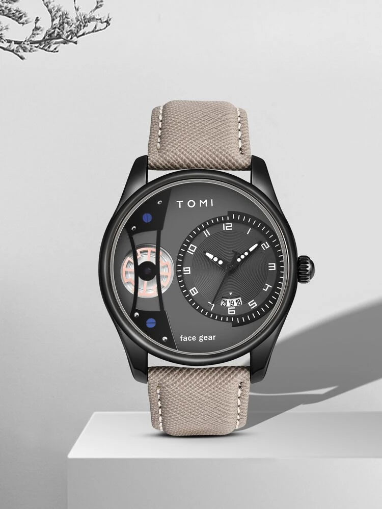 TOMI T-105 Face Gear Dual Strap Luxury Watch